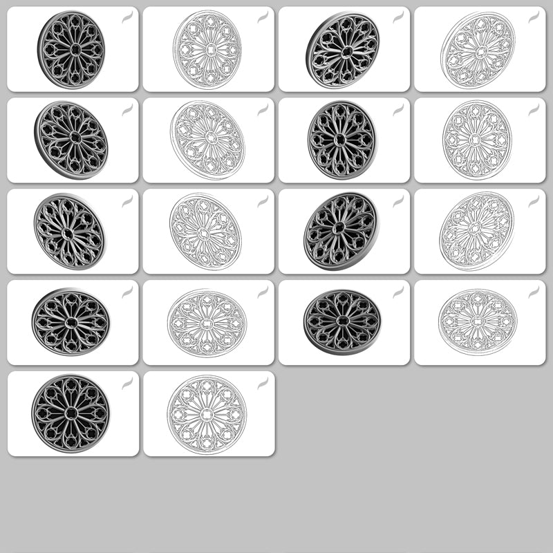 Gothic Windows • Procreate stamp brushes