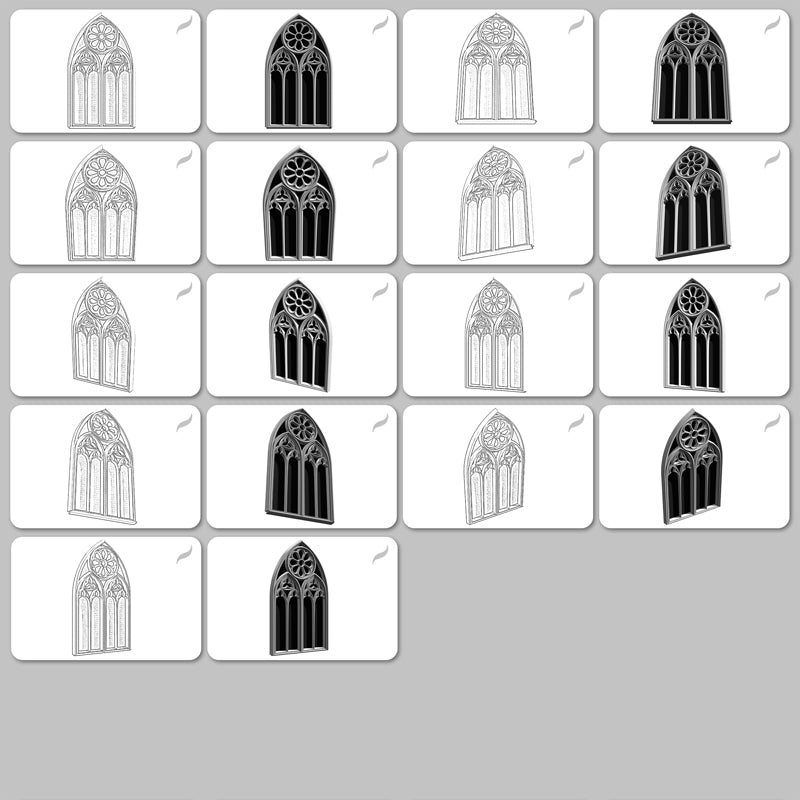 Gothic Windows • Procreate stamp brushes