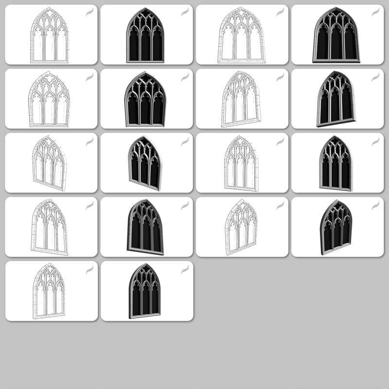 Gothic Windows • Procreate stamp brushes