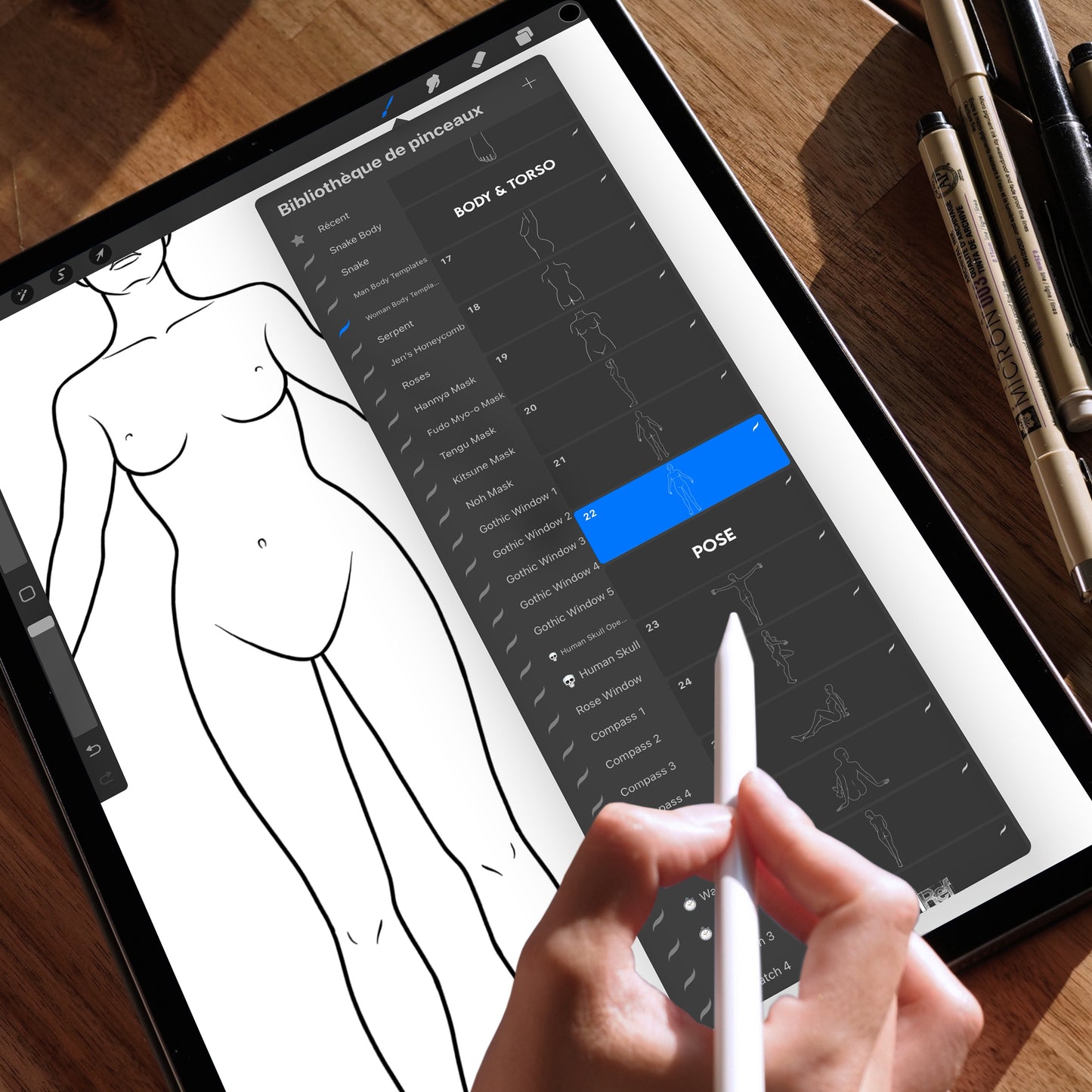 Body Templates • Procreate stamp brushes