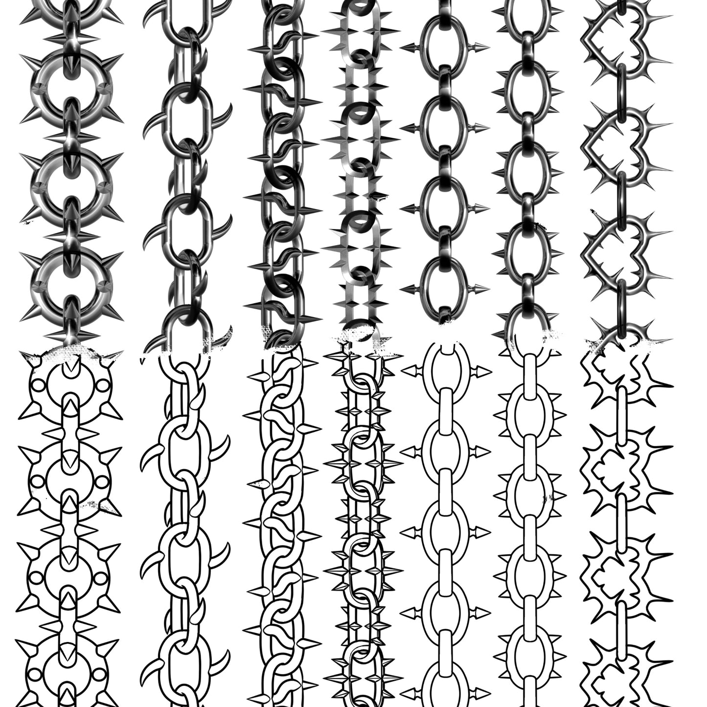 Ultimate Chain Kit • Procreate stamp brushes