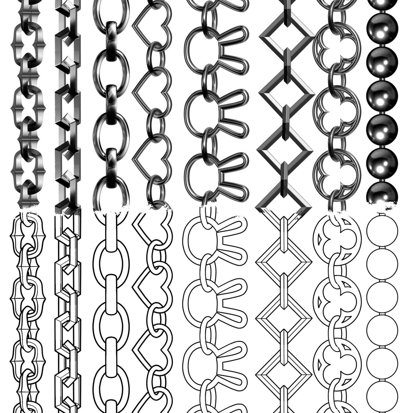 Ultimate Chain Kit • Procreate stamp brushes