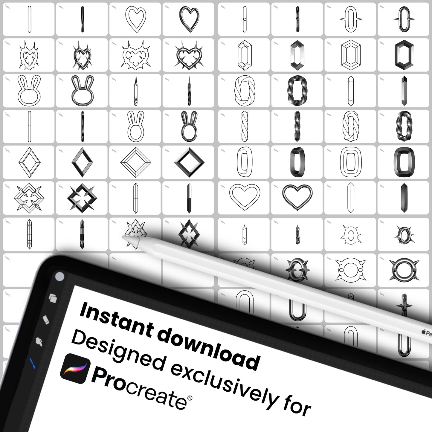 Ultimate Chain Kit • Procreate stamp brushes