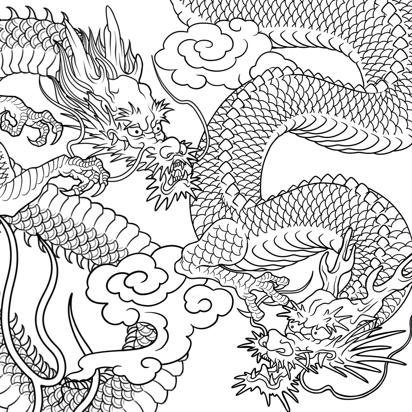 Japanese Dragon Kit • Procreate stamp brushes
