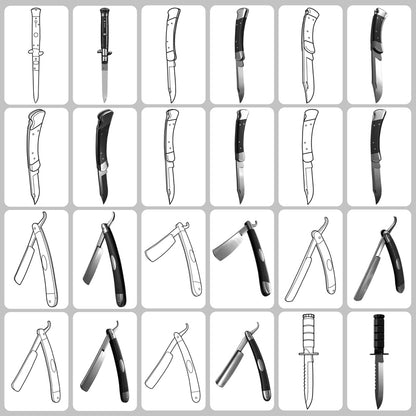 Iconic Knives • Procreate stamp brushes