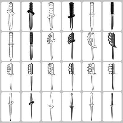 Iconic Knives • Procreate stamp brushes