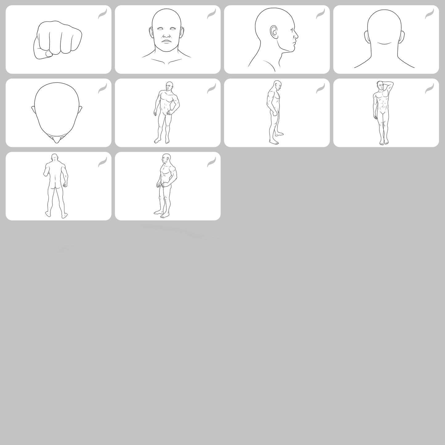 Body Templates • Procreate stamp brushes