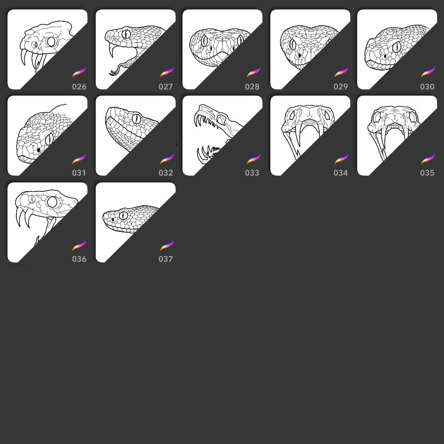 Ultimate Snake Kit • Procreate stamp brushes