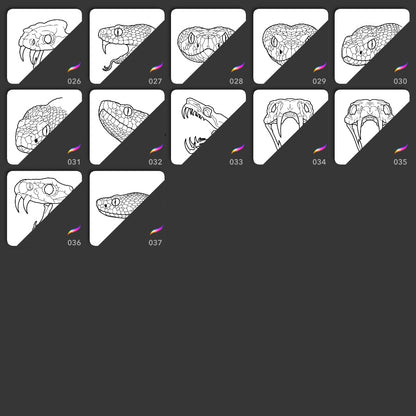 Ultimate Snake Kit • Procreate stamp brushes