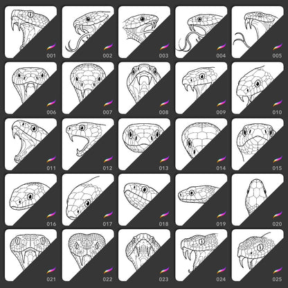 Ultimate Snake Kit • Procreate stamp brushes