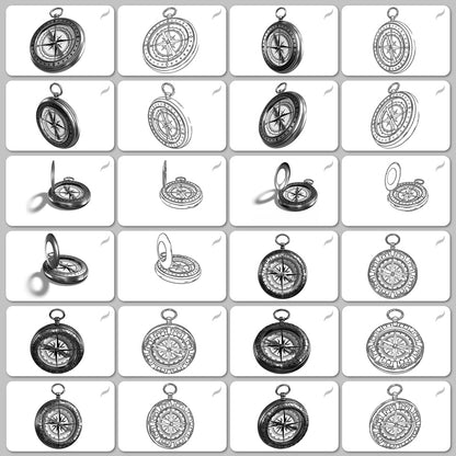 Compass Set • Procreate stamp brushes