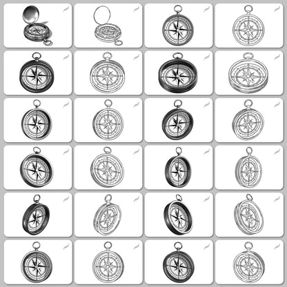 Compass Set • Procreate stamp brushes