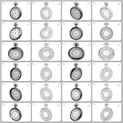 Pocket Watches • Procreate stamp brushes