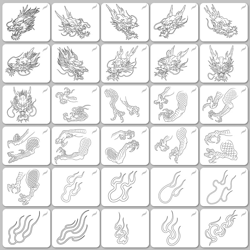 Japanese Dragon Kit • Procreate stamp brushes