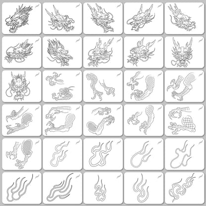Japanese Dragon Kit • Procreate stamp brushes