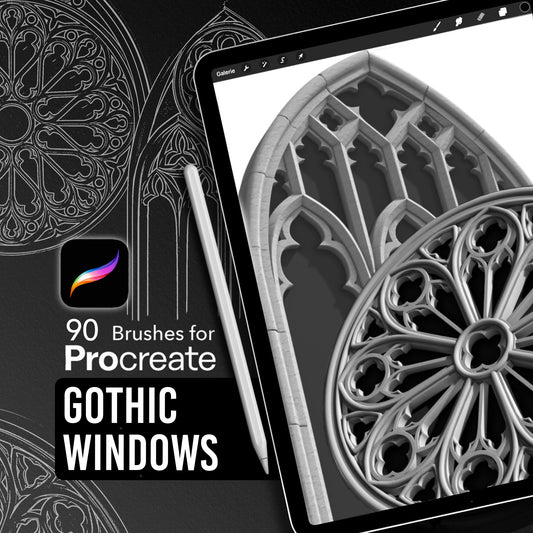 Gothic Windows • Procreate stamp brushes